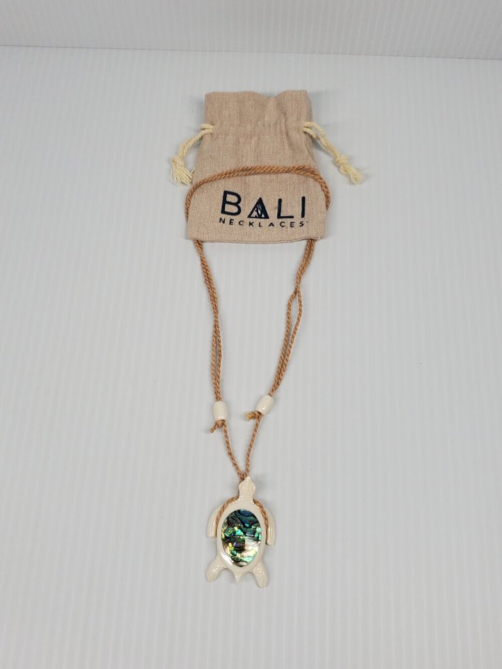 Sea Turtle Necklace Hand Carved Water-Buffalo Bone by Bali Necklaces